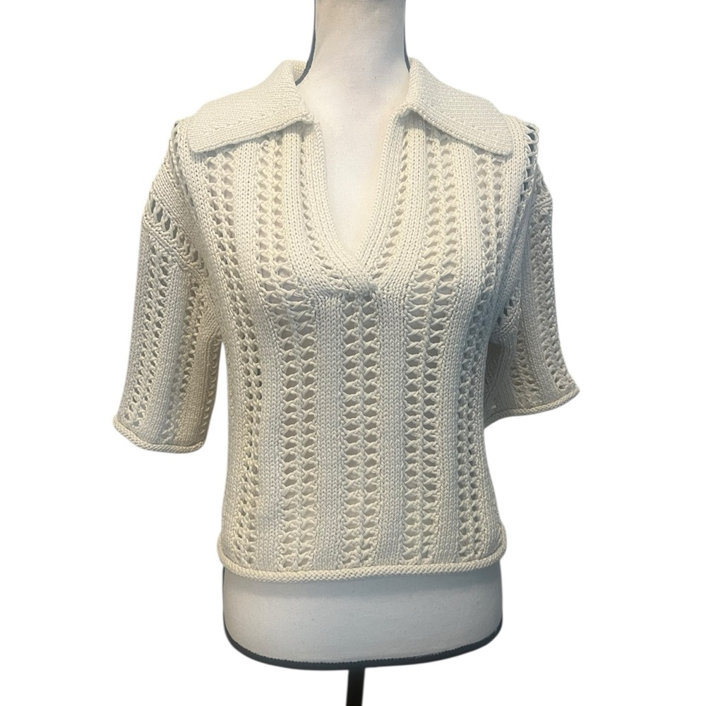 Elegant Cream Knit Sweater